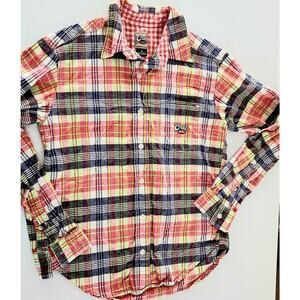 Cruel Girl Womens S Multicolored Plaid Button Long Sleeve Western Shirt Pink